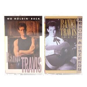 Randy Travis Cassette Tape Lot No Holdin' Back Heroes & Friends WB Untested